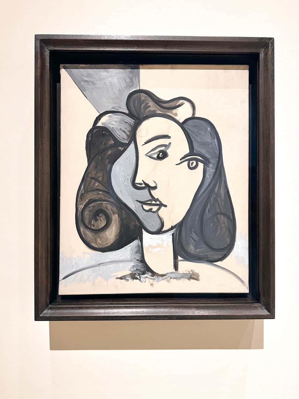 Portrait of Fran&ccedil;oise Gilot by Pablo Picasso on display at the Museo Picasso in Malaga, Spain