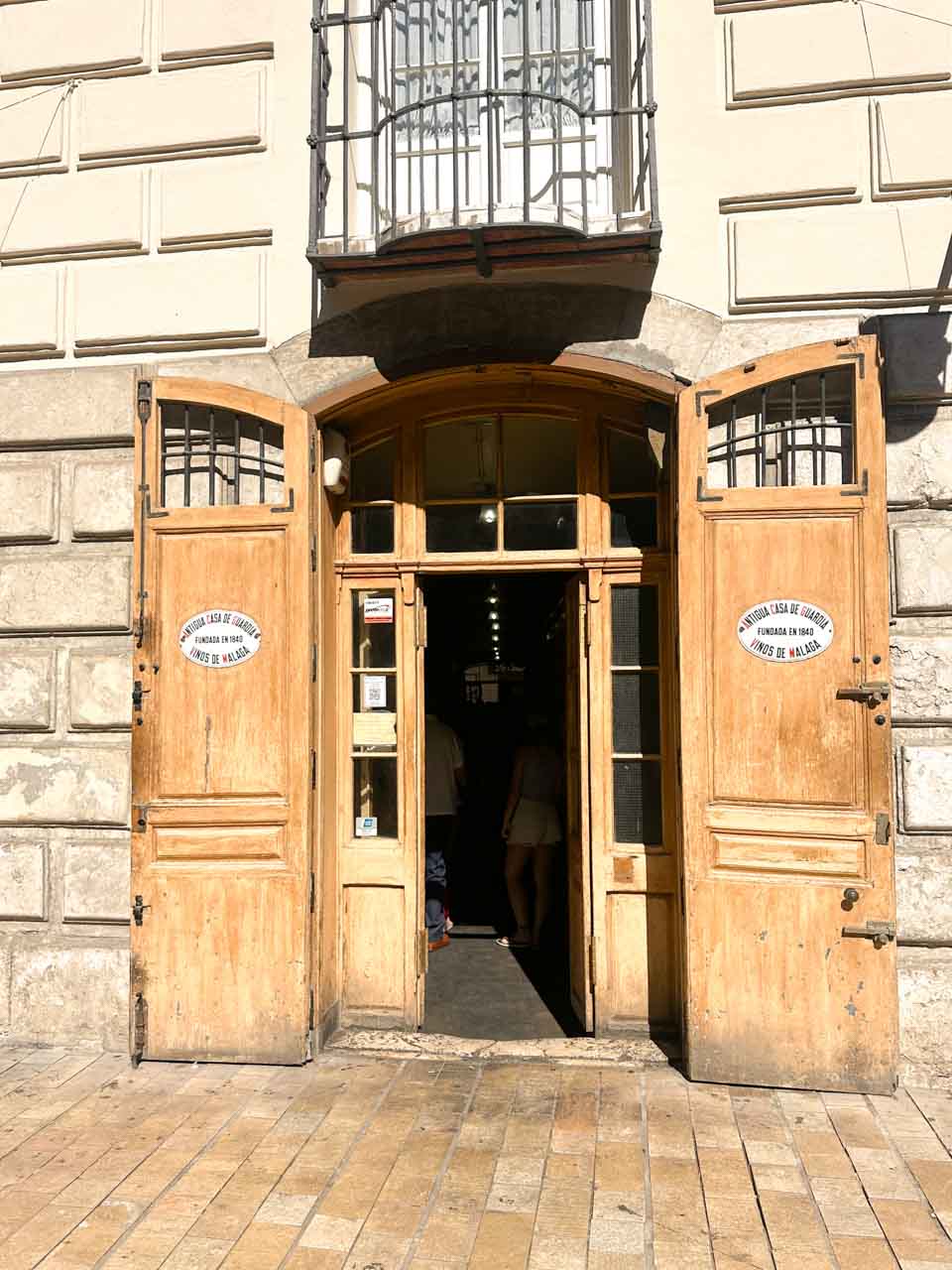 Entrance to Antigua Casa de Guardia in Malaga, Spain