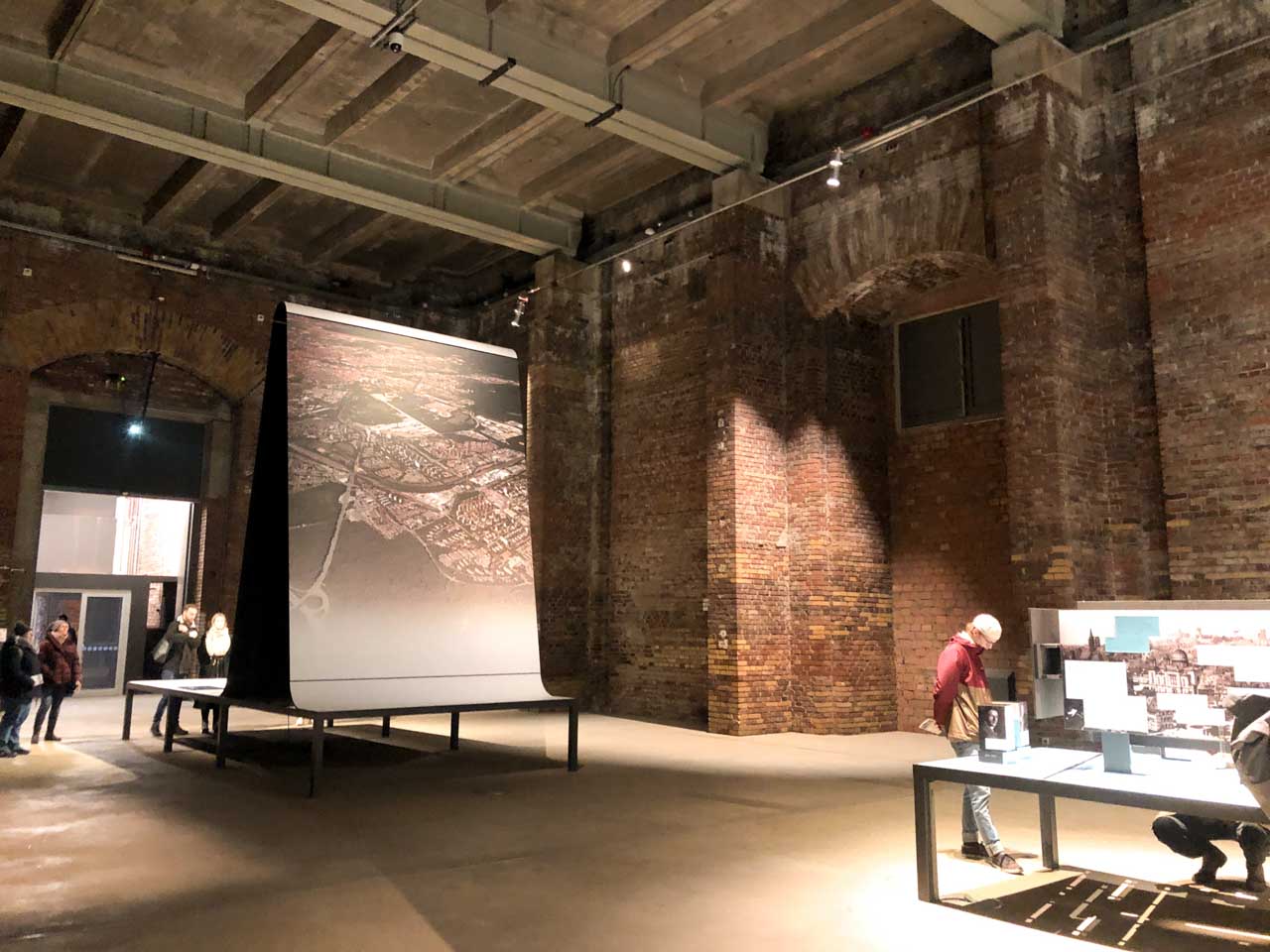 An indoor exhibit at the Documentation Center Nazi Party Rally Grounds museum in Nuremberg, Germany