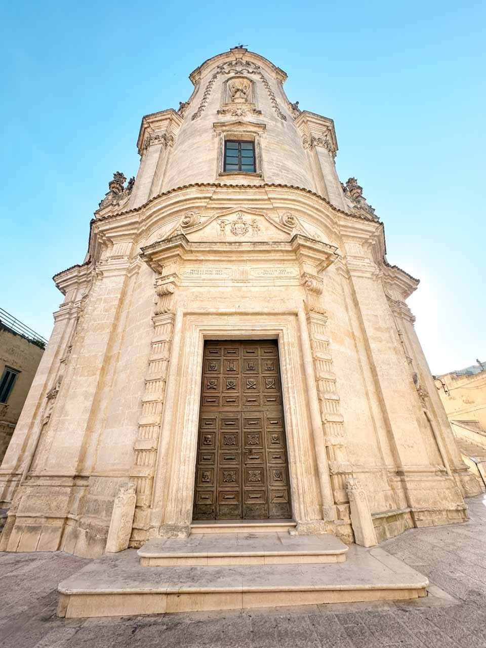 Baroque facade of the Church of Purgatory in Matera