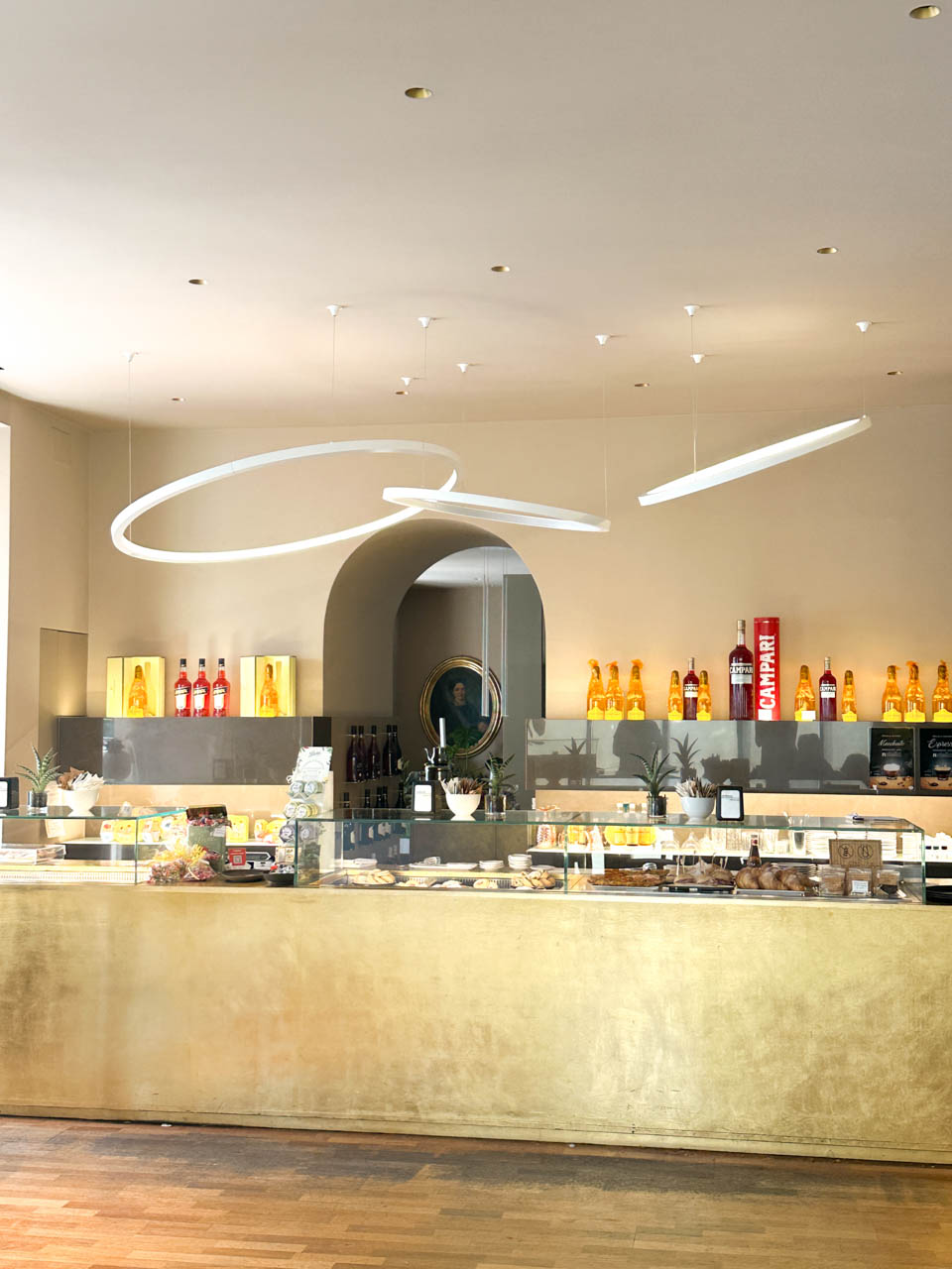 The counter and display area inside Di Bitonto in Matera